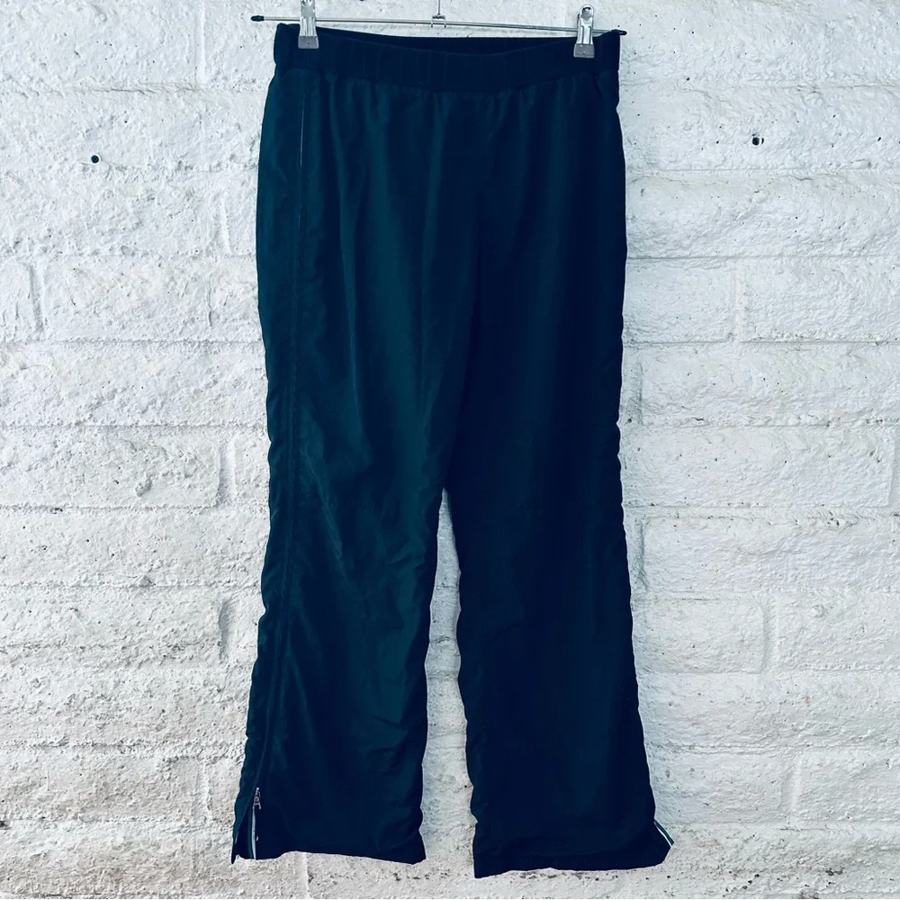 Elie Tahari Size S Tracksuit Pants Sweatpants Casual Sports Black Net Lined